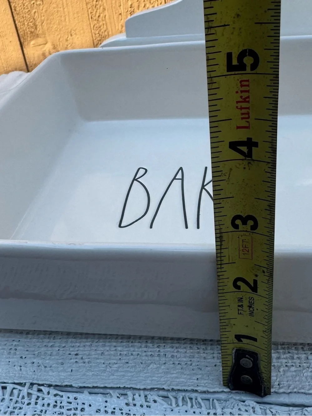 RAE DUNN “BAKE” cream Ceramic Baking Dish (excellent condition never used)